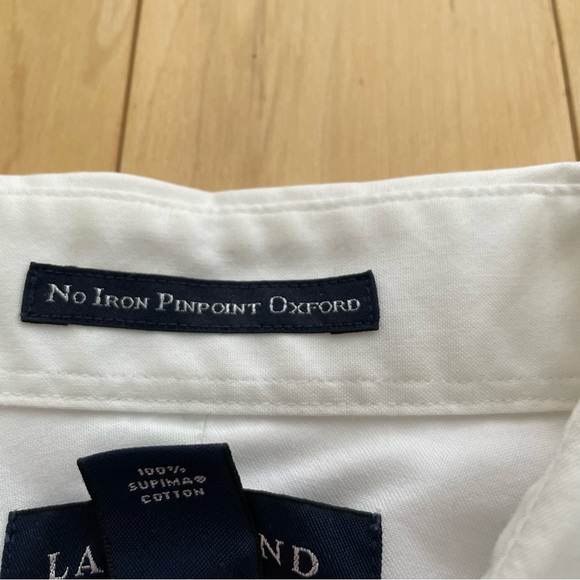 Mens Lands end supima no iron pinpoint Oxford shirt - Picture 4 of 6